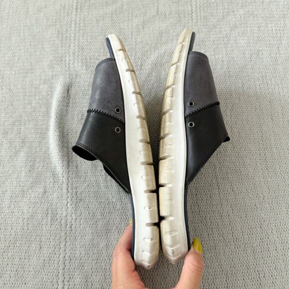 Cole Haan Black + Blue Colorblock Zero Grand Slide On Sandals - Men's 12 - Picture 4 of 8